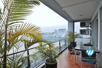 Duplex 2+ bedroom apartment with lake view for rent in Xuan Dieu,Tay Ho